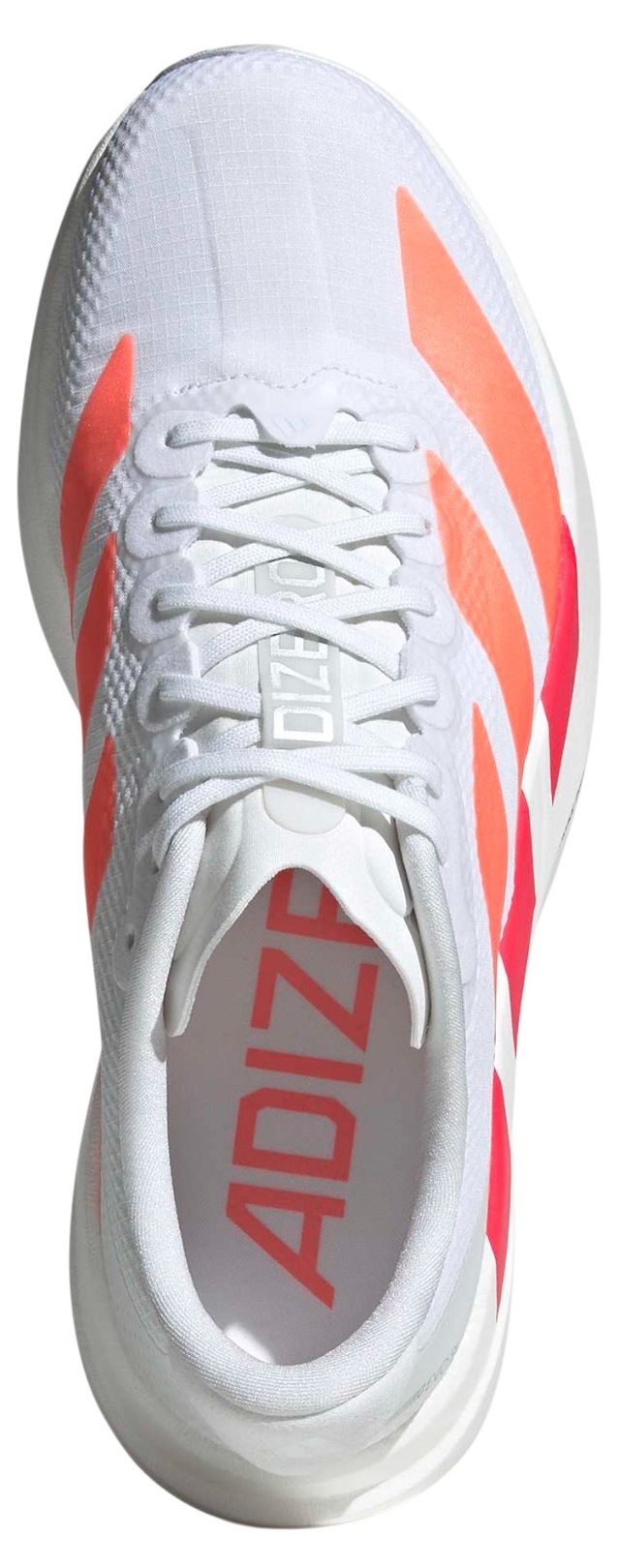 adidas Women's Adizero EVO SL Woven Running Shoes - FTWR WHITE/BEAM ORANGE/LUCID RED - View 2