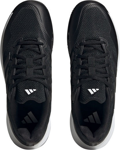adidas Men's Gamecourt 2 Tennis Shoes - Black/Black/Grey - View 4