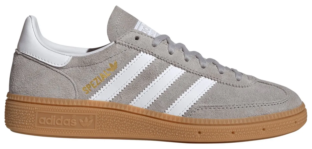 adidas Kids' Grade School Handball Spezial Shoes - Grey/White/Gum - View 1