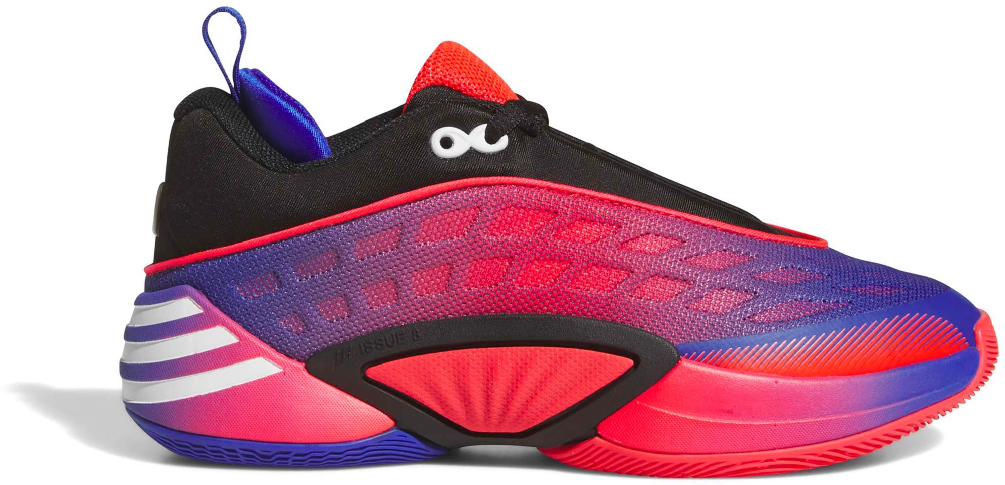 adidas Kids' Grade School D.O.N. Issue #8 Basketball Shoes - Core Black/Lucid Red/Lucid Blue - View 1