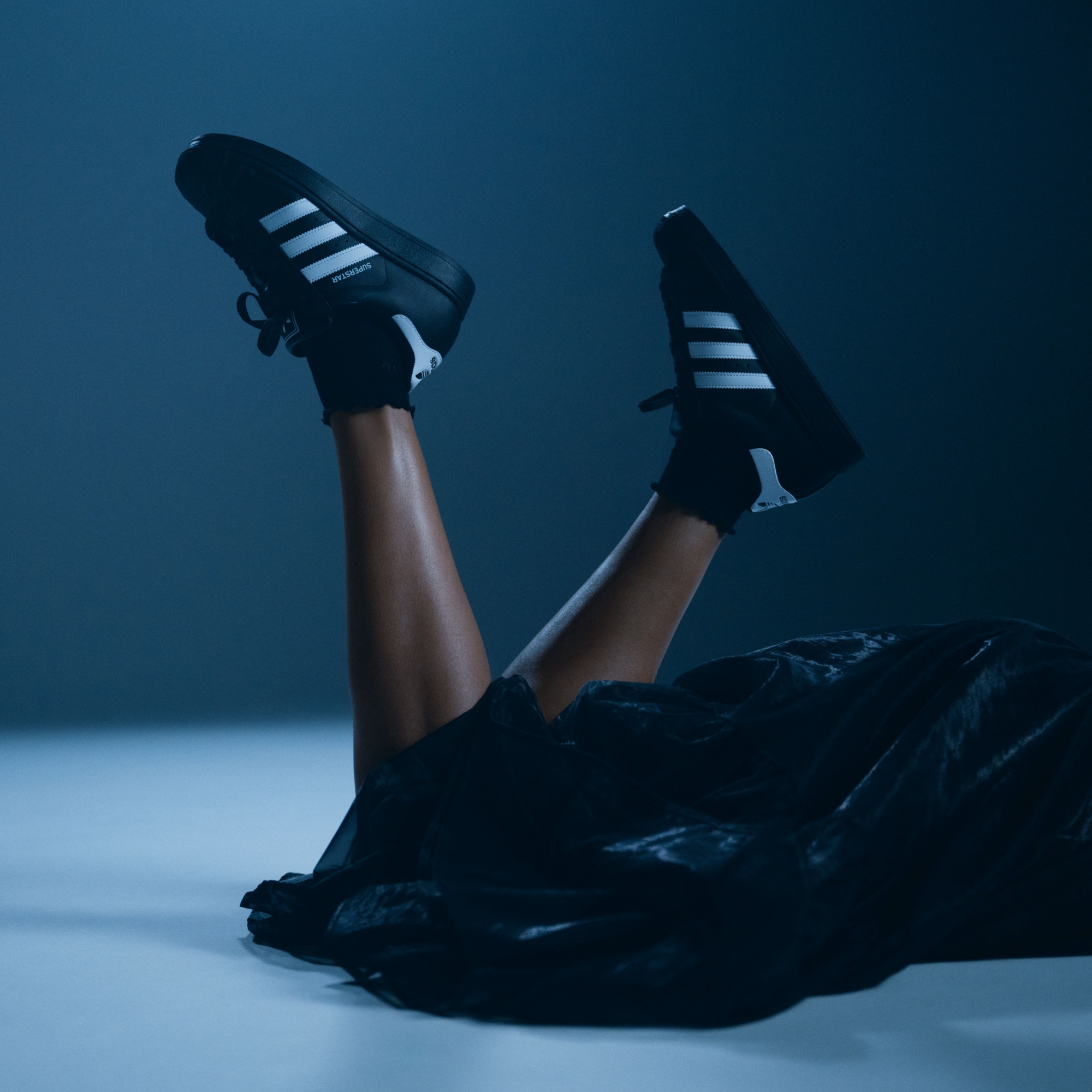 adidas Women's Superstar II Shoes - Black/Black/White - View 3