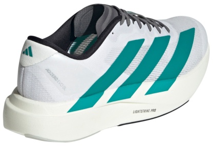 adidas Men's Adizero EVO SL Running Shoes - White/Teal/Grey - View 6