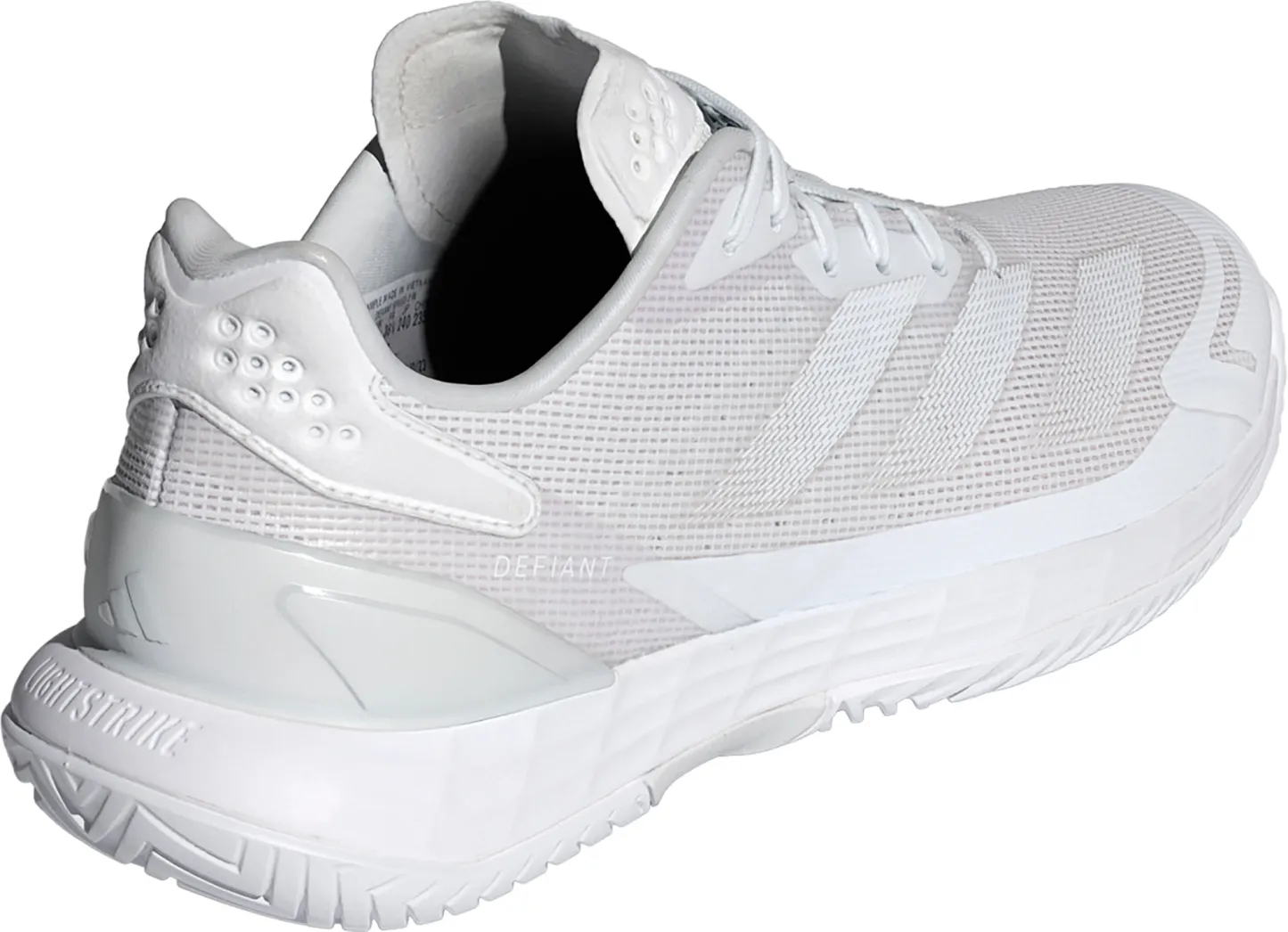 adidas Women's Defiant Speed 2 Tennis Shoes - White/White/Gray - View 8