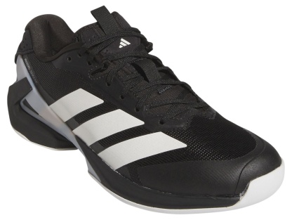 adidas Men's Adizero Ubersonic 5 Tennis Shoes - Black/Zero Metallic/Silver Metallic - View 5