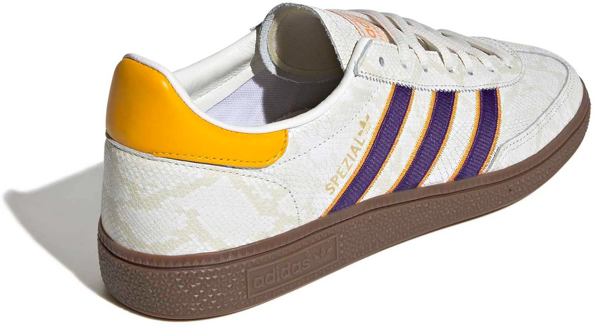 adidas Men's Handball Spezial Shoes - Core White/Collegiate Purple/Crew Yellow - View 7