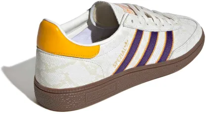 adidas Men's Handball Spezial Shoes - Core White/Collegiate Purple/Crew Yellow - View 7