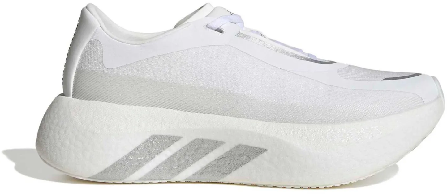 adidas Women's Hyperboost Edge Running Shoes - Ftwr White/Silver Met./Zero Met. - View 1