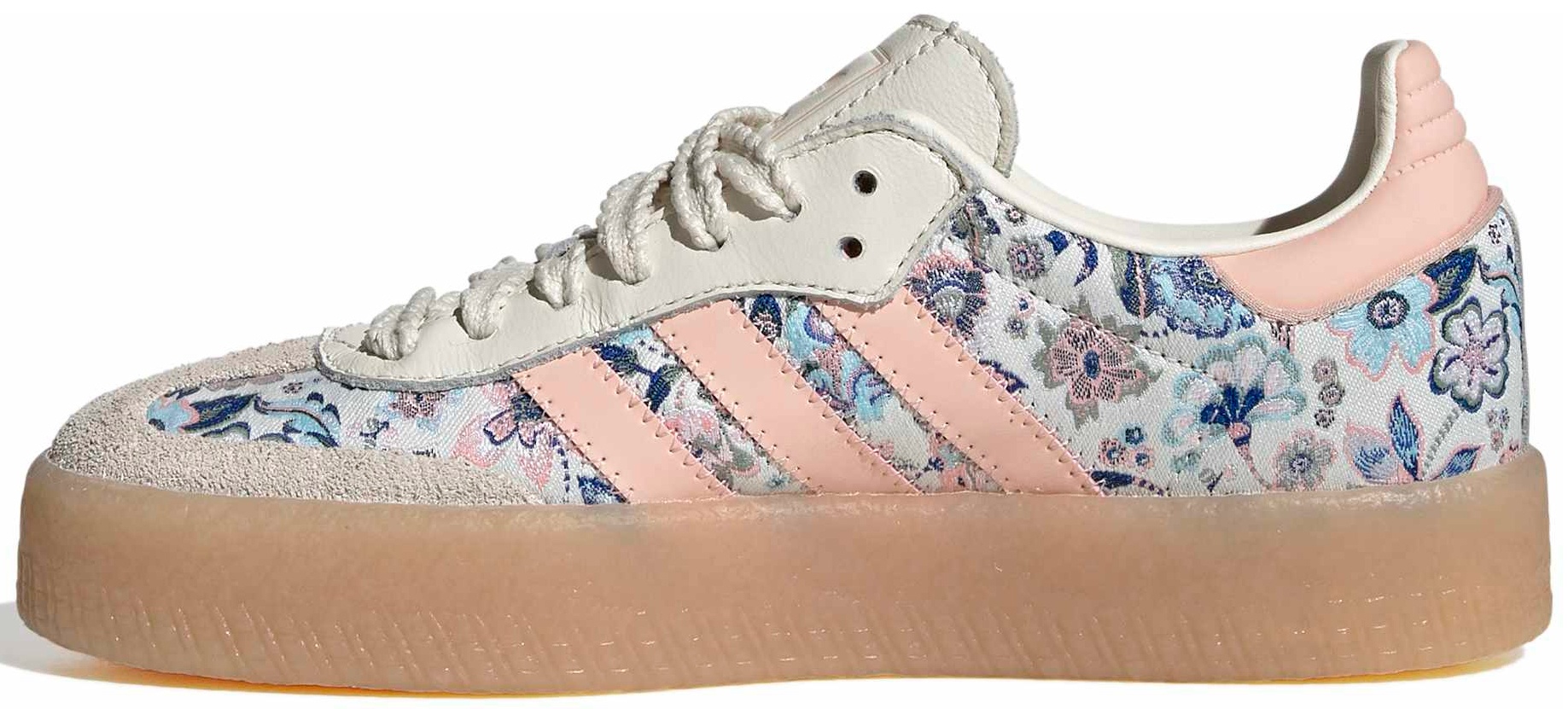 adidas Kids' Grade School Sambae Shoes - Off White/Blush Pink/Gum - View 4