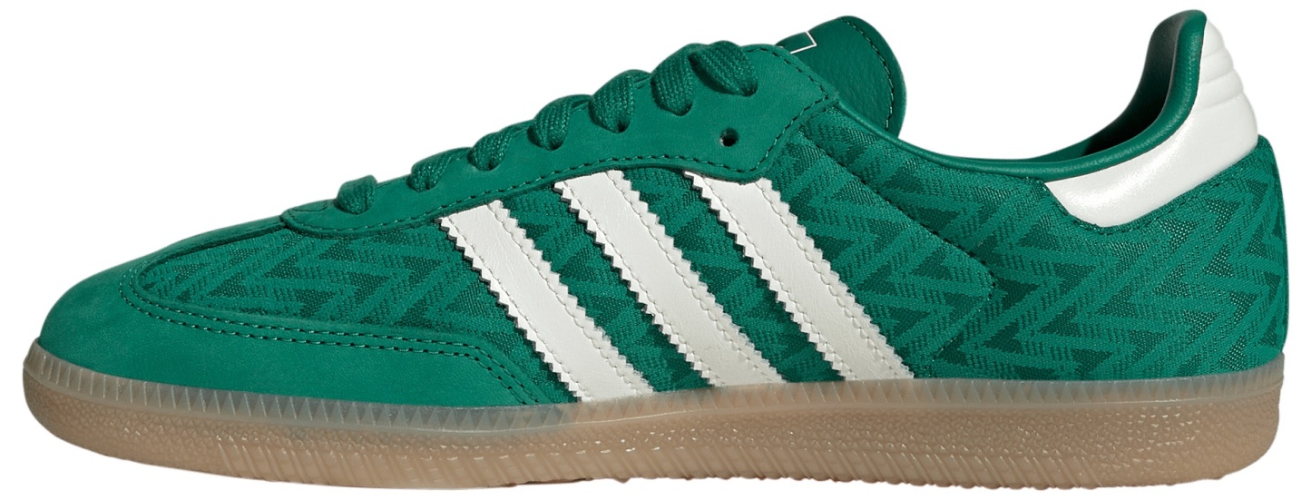adidas Women's Samba OG Shoes - Bold Green/Off White/Gold Met - View 4