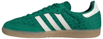 adidas Women's Samba OG Shoes - Bold Green/Off White/Gold Met - View 4