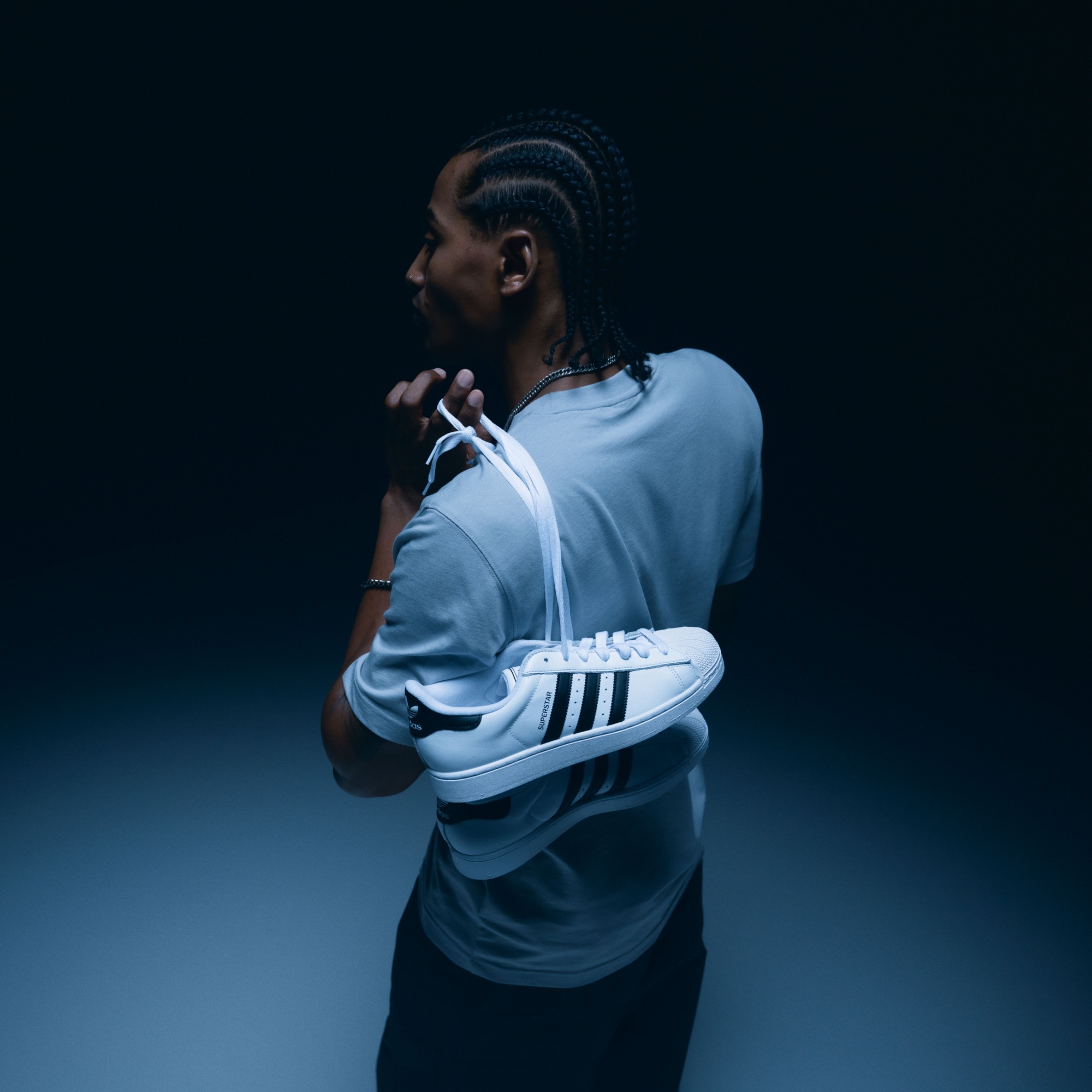 adidas Men's Superstar II Shoes - White/Black/White - View 2