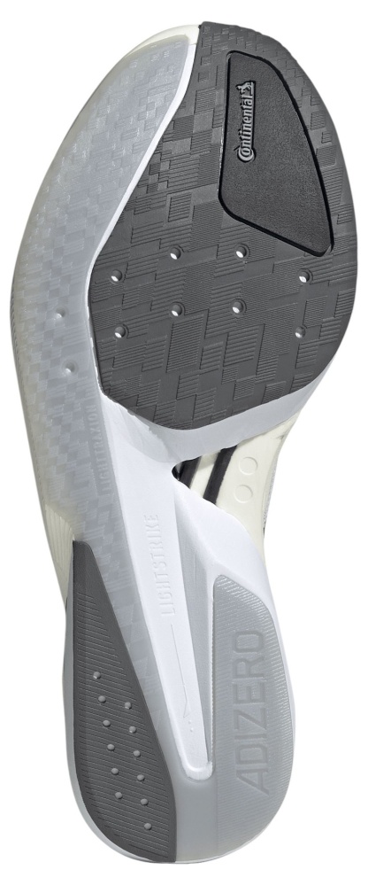 adidas Men's Adizero Boston 13 Running Shoes - White/Black/Grey - View 3