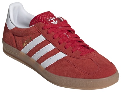 adidas Men's Gazelle Indoor Shoes - Red/Gum - View 8