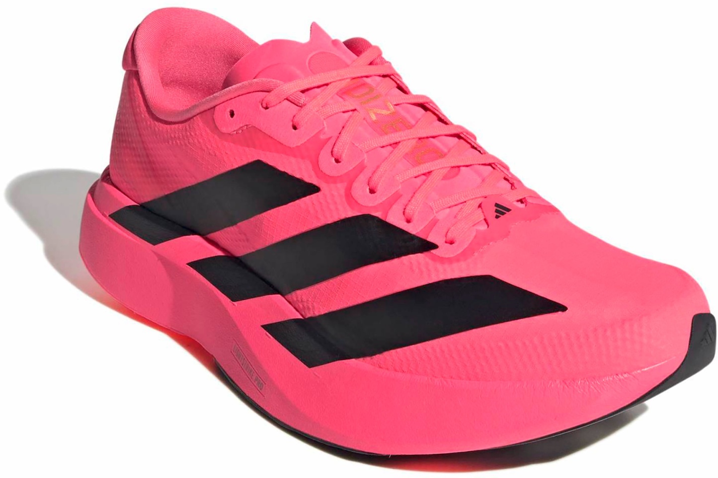 adidas Men's Adizero EVO SL Woven Running Shoes - Solar Turbo/Black/Carbon - View 5