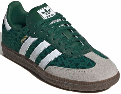adidas Kids' Grade School Samba OG Shoes - Collegiate Green/White/Gum - View 5