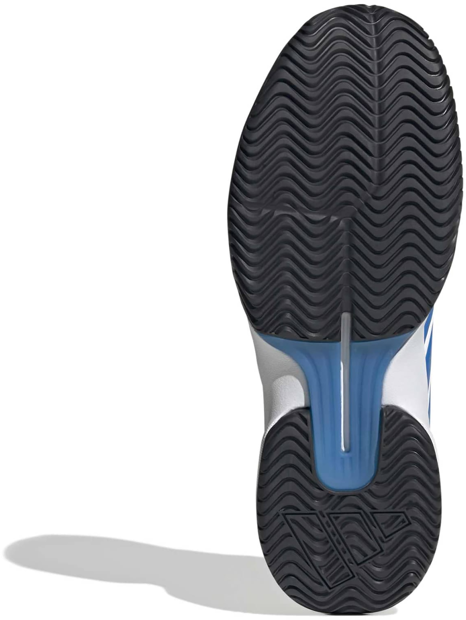 adidas Men's GameCourt 3 All Court Tennis Shoes - Ftwr White/Lucid Blue/Core Blk - View 3