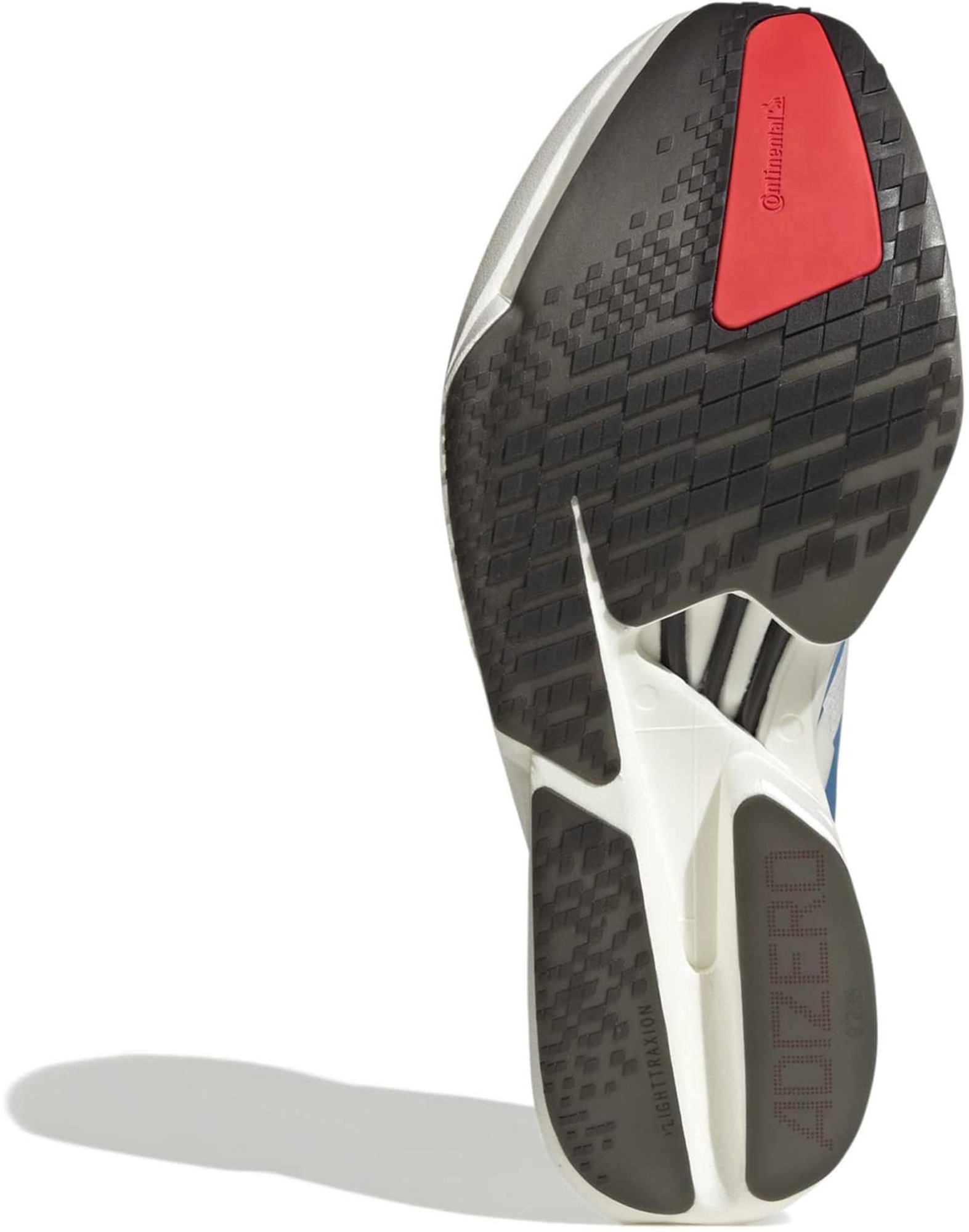 adidas Men's Adizero Adios Pro 4 Running Shoes - White/Light Blue/Bright Red - View 3