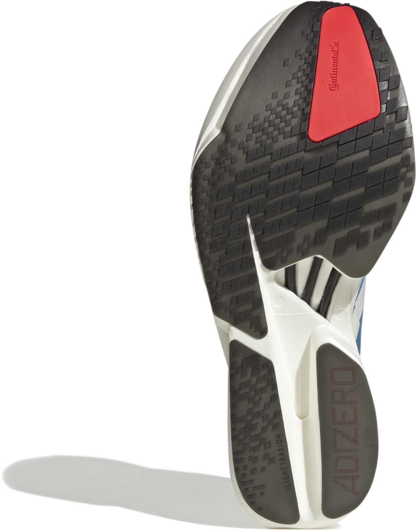 adidas Men's Adizero Adios Pro 4 Running Shoes - White/Light Blue/Bright Red - View 3