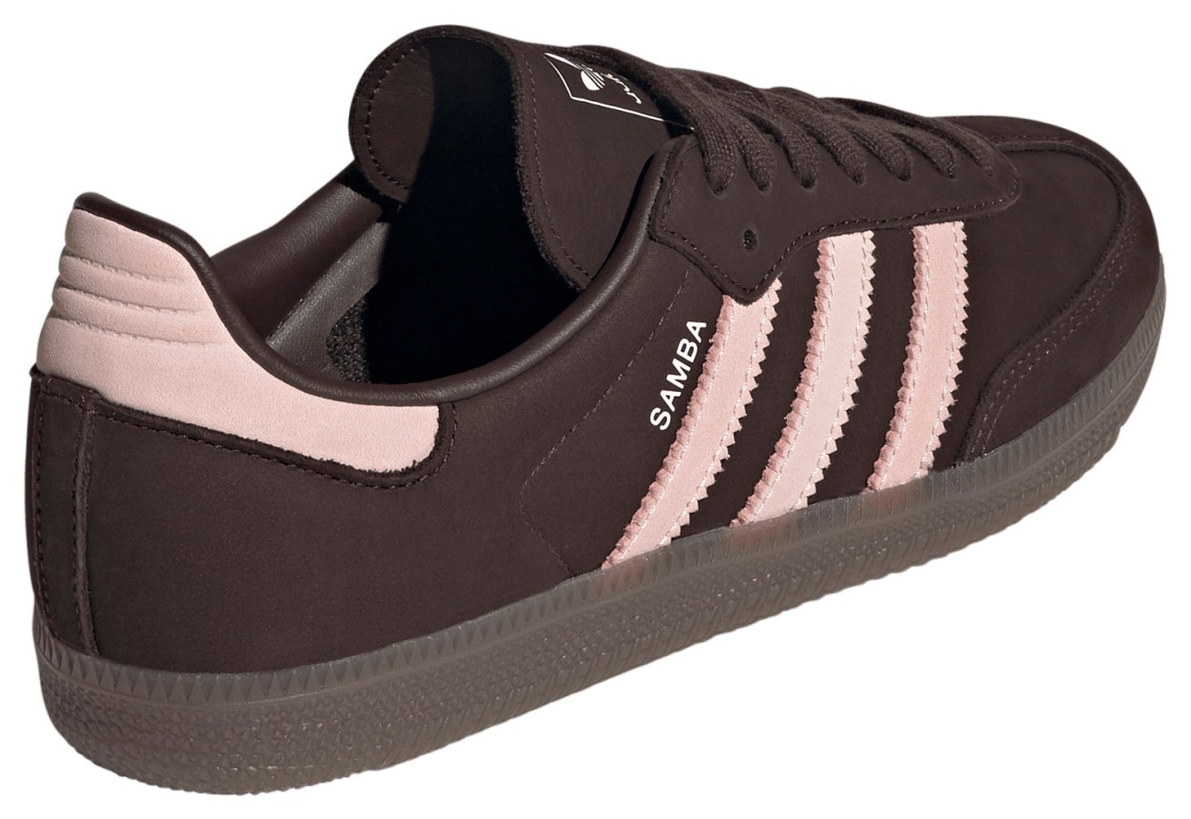 adidas Women's Samba OG Shoes - Aurora Coffee/Sandy Pink/Ftwr White - View 5