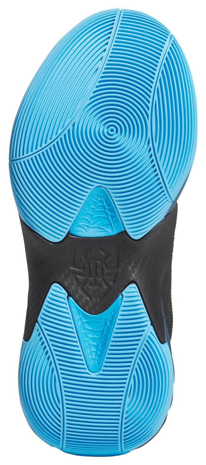 adidas Kids' Grade School D.O.N. Issue #7 'Electric Blue' Basketball Shoes - Lucid Aquamarine/Core Black/Yellow - View 3