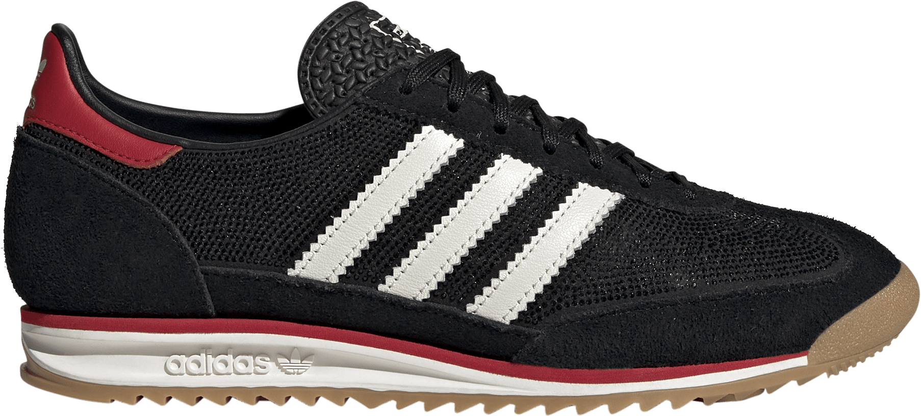 adidas Women's SL72 OG Shoes - Core Black/Off White/Better Scarlet - View 1