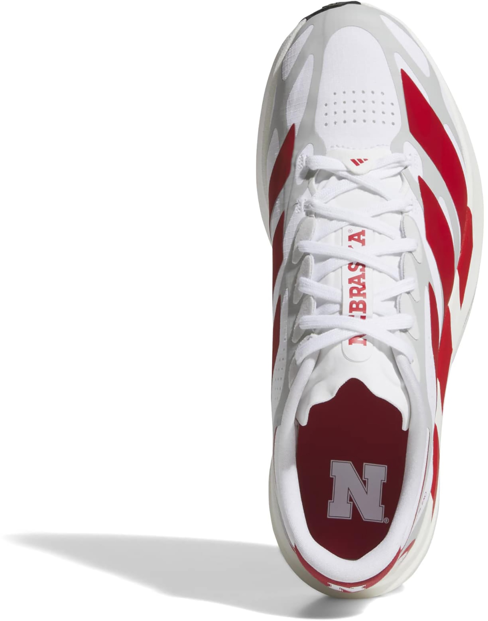 adidas Men's Adizero EVO SL EXO Nebraska Running Shoes - Ftwr White/Team Power Red/Core Black - View 3