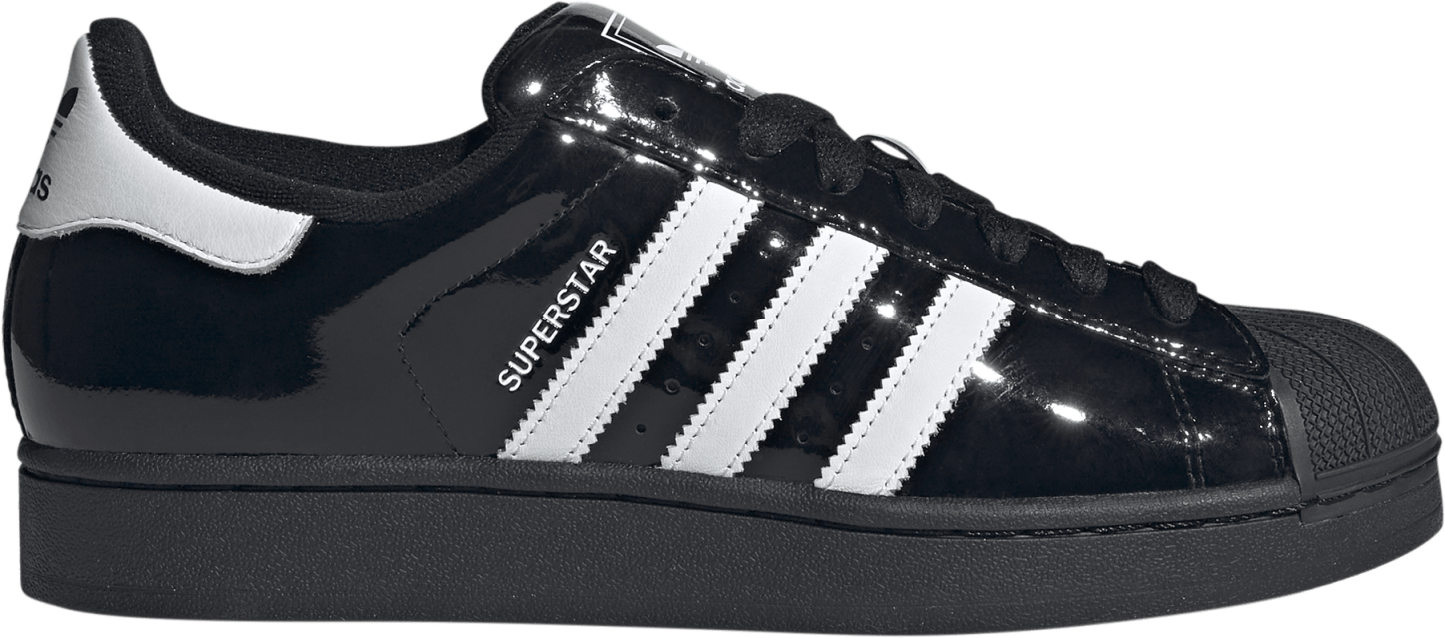 adidas Men's Superstar II Shoes - Shiny Black/White - View 1