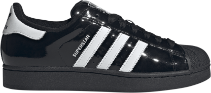 adidas Men's Superstar II Shoes - Shiny Black/White - View 1