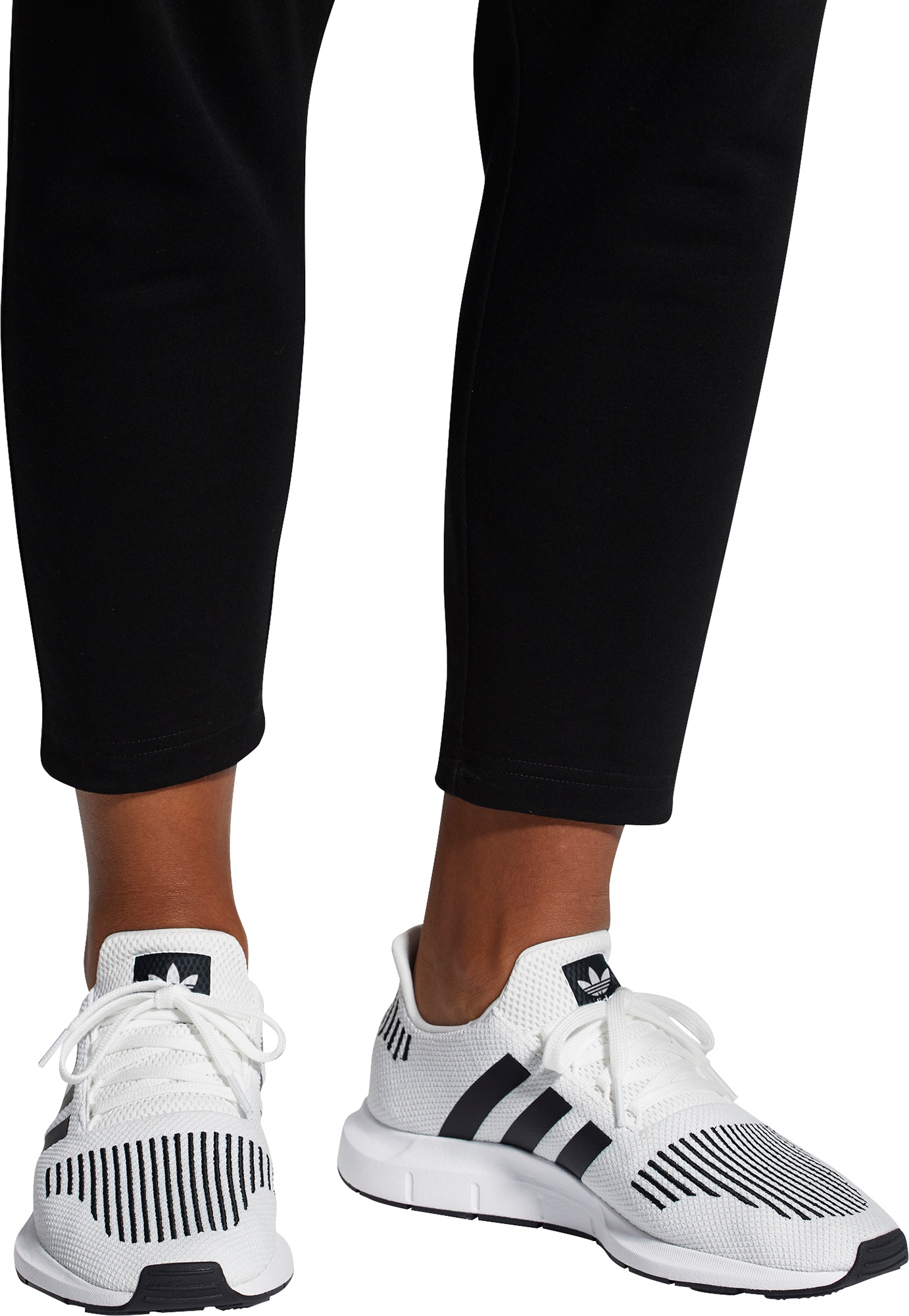 adidas Originals Men's Swift Run Shoes - White/Black - View 3