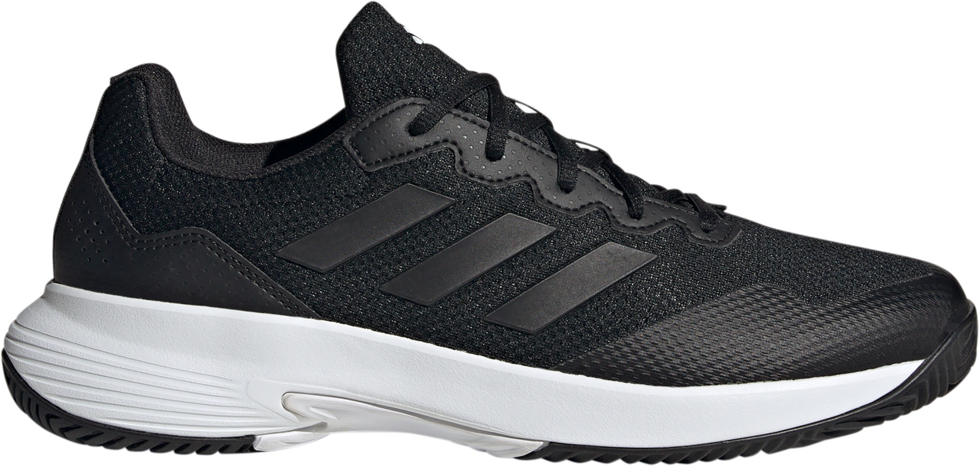 adidas Men's Gamecourt 2 Tennis Shoes - Black/Black/Grey - View 1