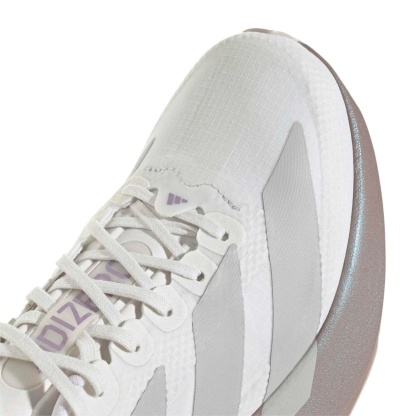 adidas Women's Adizero EVO SL Woven Running Shoes - White/Grey/Purple - View 7