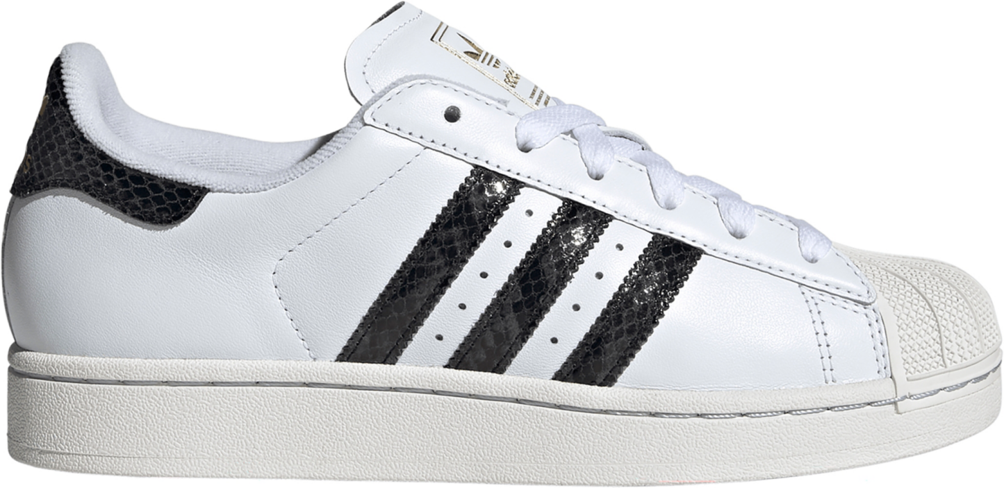 adidas Women's Superstar II Shoes - White/Grey Snakeskin - View 1