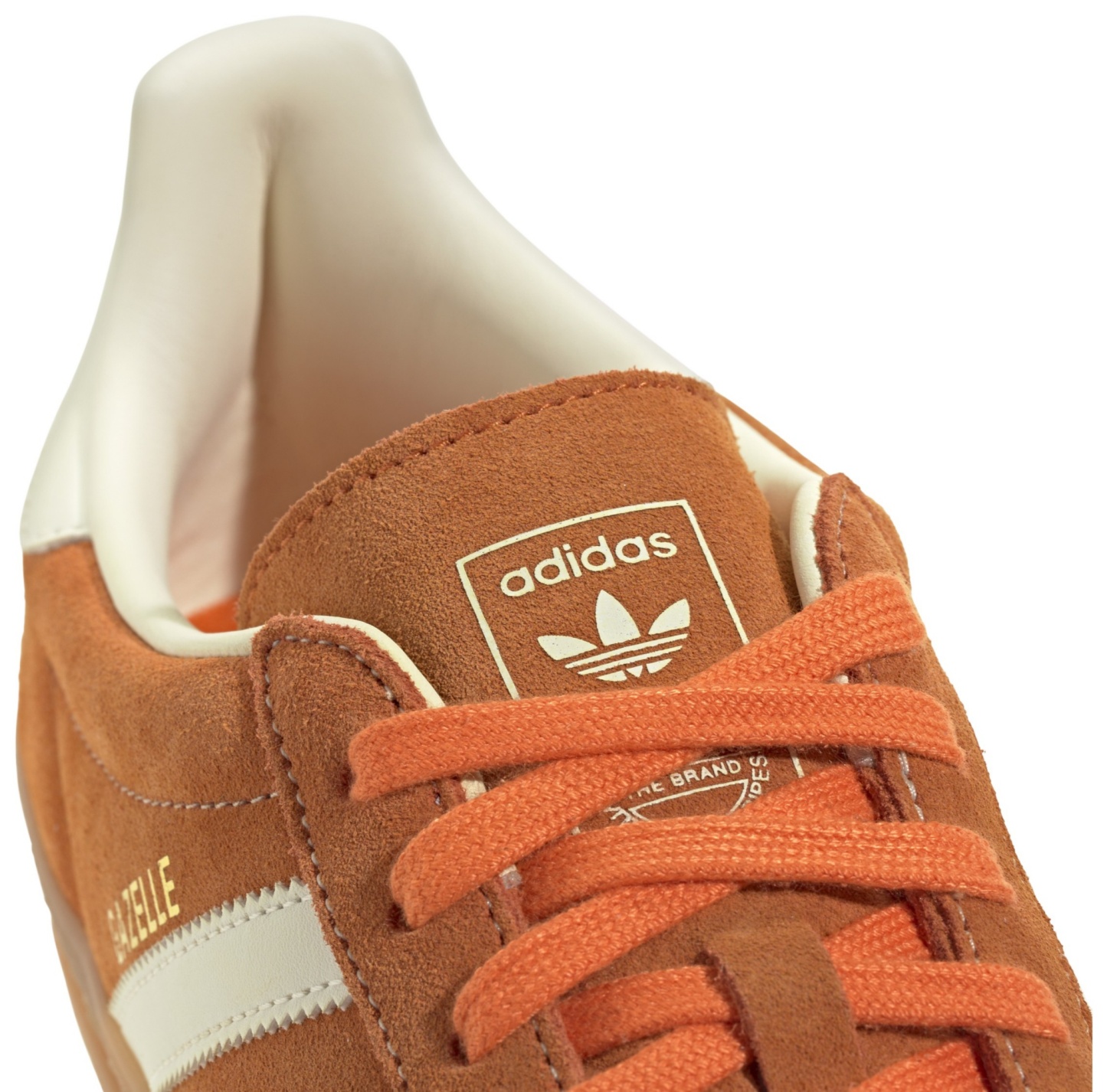 adidas Men's Gazelle Indoor Shoes - Orange/White - View 2