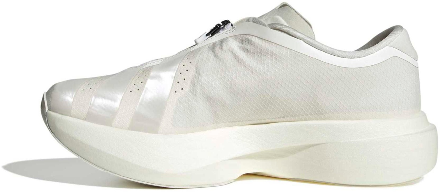 adidas Women's Adizero EVO SL Zip Running Shoes - Core White/Zero Met./Orbit Grey - View 4