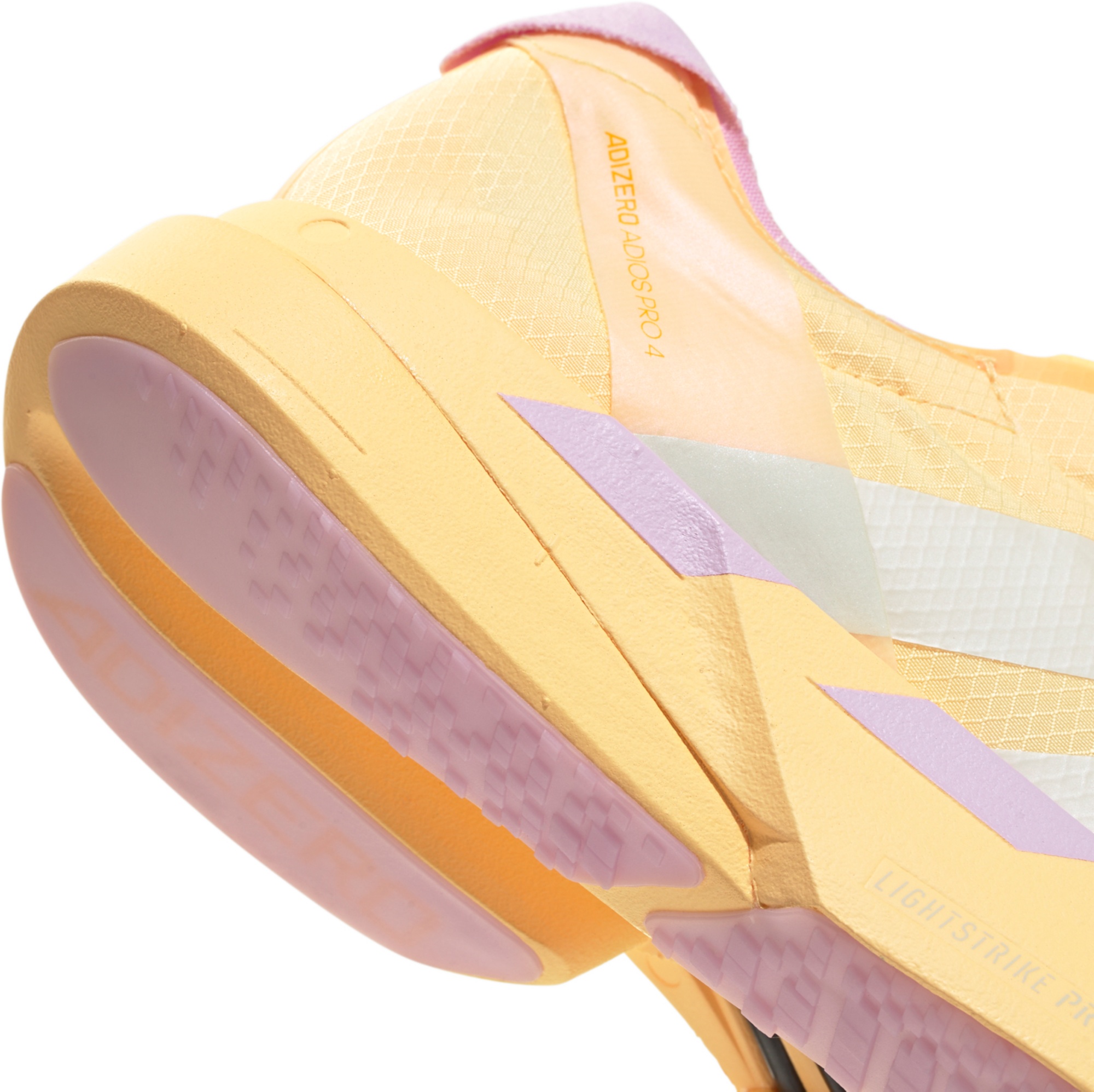 adidas Women's Adizero Adios Pro 4 Running Shoes - Ice Tangerine/Ice Gold Met./Bliss Lilac - View 7