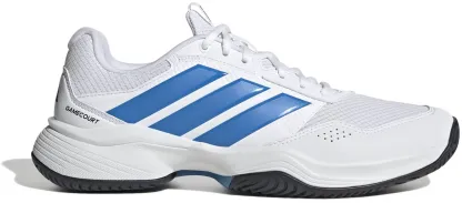 adidas Men's GameCourt 3 All Court Tennis Shoes - Ftwr White/Lucid Blue/Core Blk - View 1