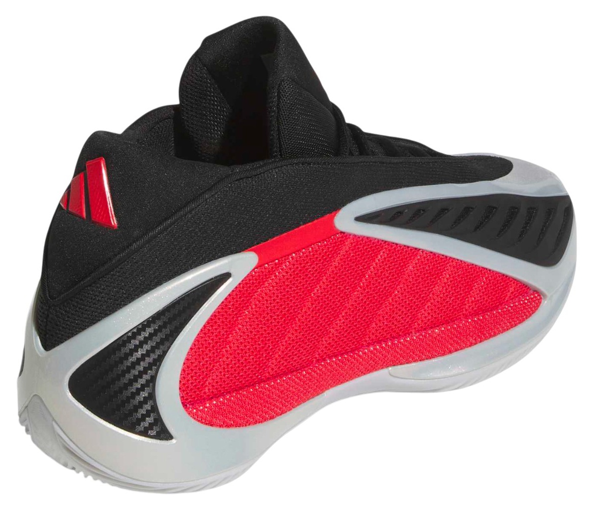 adidas Anthony Edwards 2 'Bulldawgs' Basketball Shoes - Silver/Pure Ruby/Black - View 6