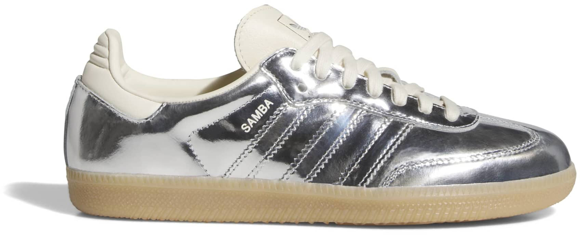 adidas Women's Samba OG Shoes - Crackle Metallic Silver - View 1