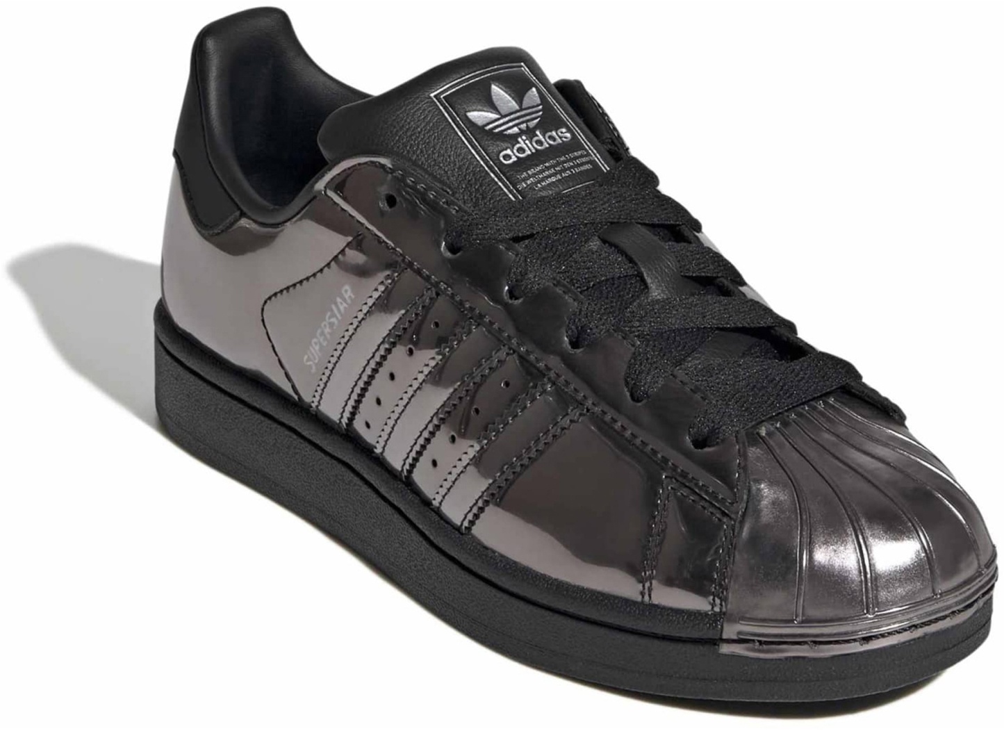 adidas Women's Superstar II Shoes - Chrome Black/Silver - View 6