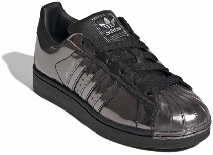 adidas Women's Superstar II Shoes - Chrome Black/Silver - View 6