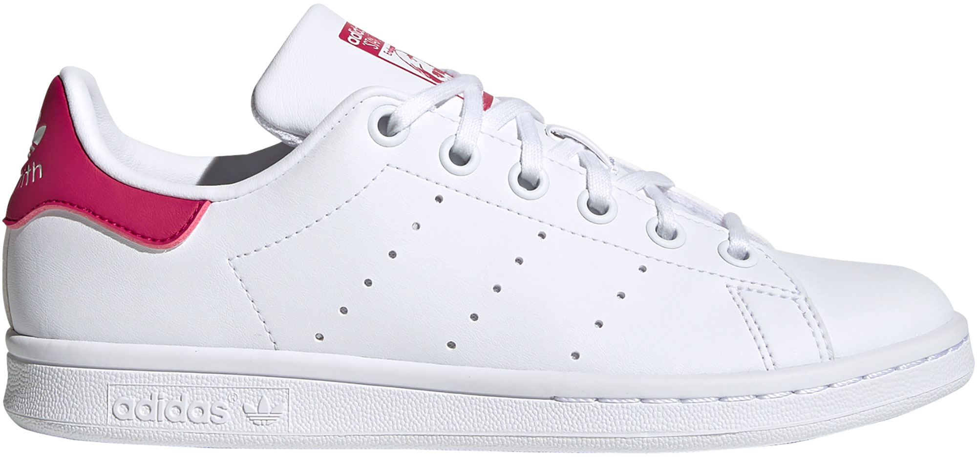 adidas Originals Kids' Grade School Stan Smith Shoes - White/Pink - View 1