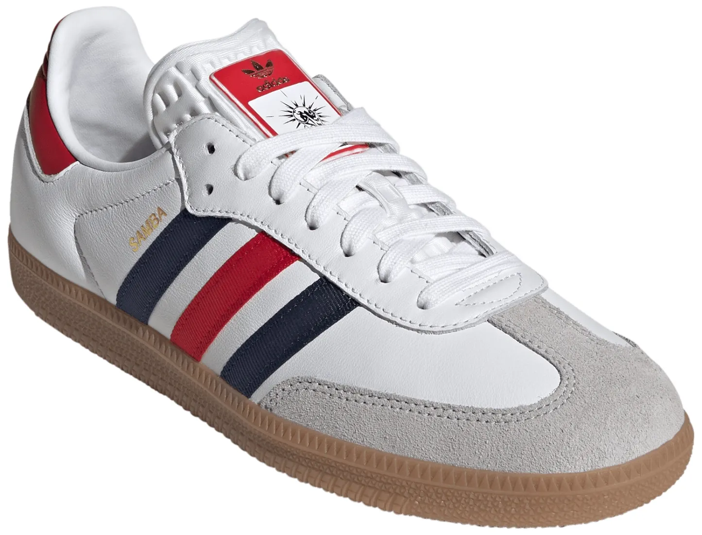 adidas FIFA World Cup Samba OG Shoes - Ftwr White/Night Indigo/Better Scarlet - View 5