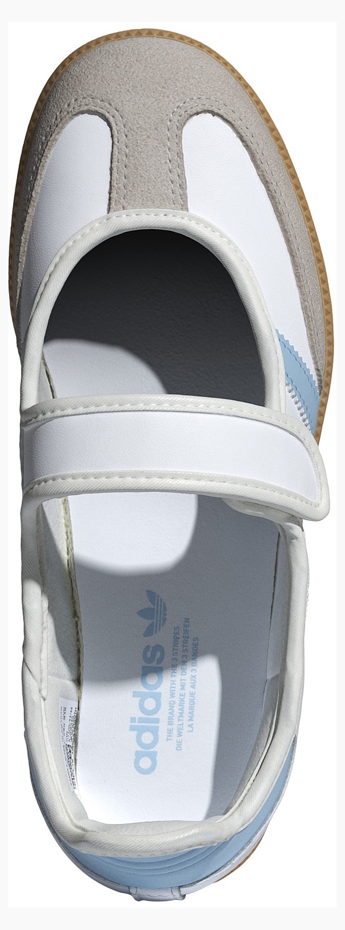 adidas Kids' Grade School Samba Jane Shoes - Ftwr White/Clear Sky/Gum 3 - View 2
