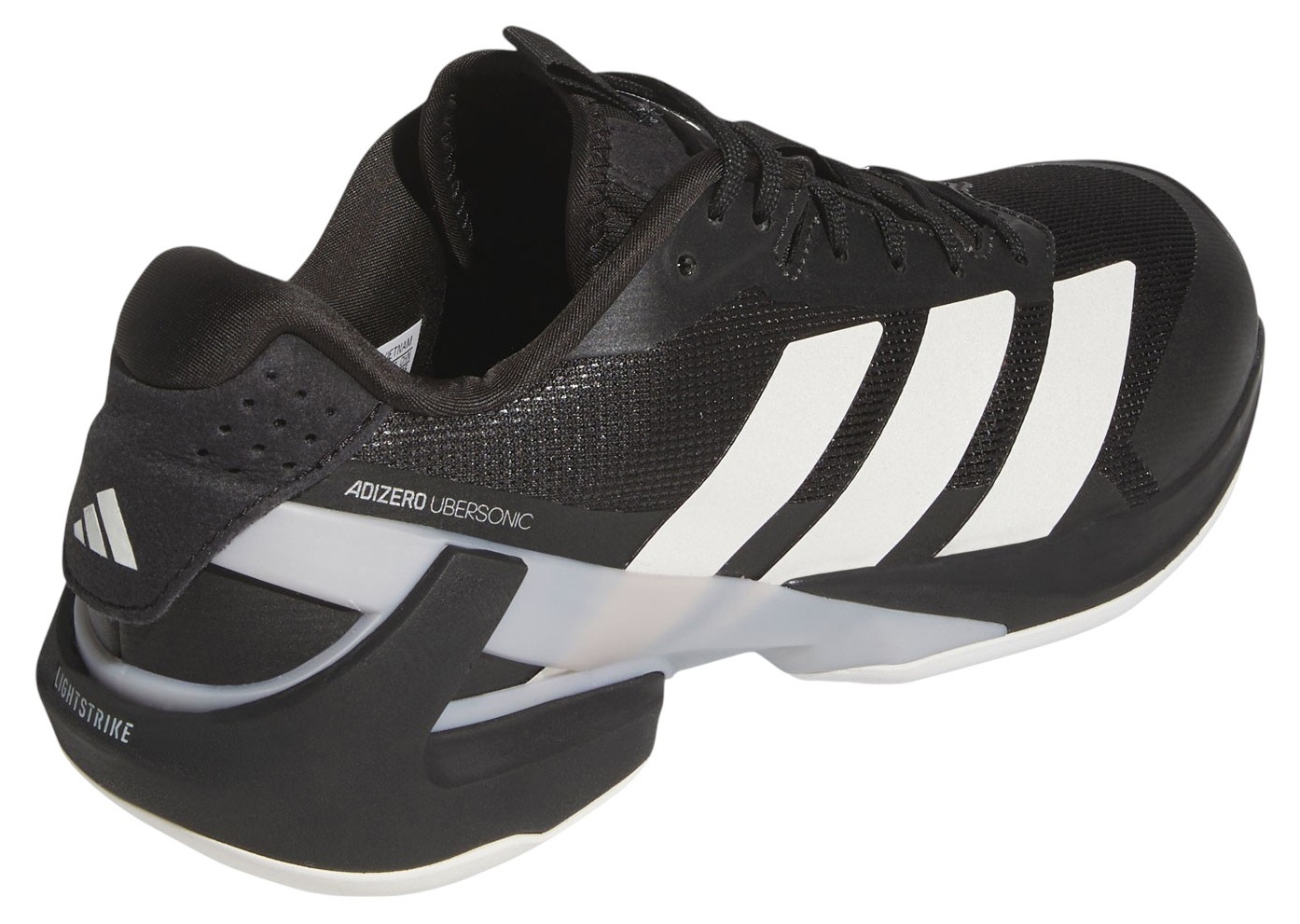 adidas Men's Adizero Ubersonic 5 Tennis Shoes - Black/Zero Metallic/Silver Metallic - View 6