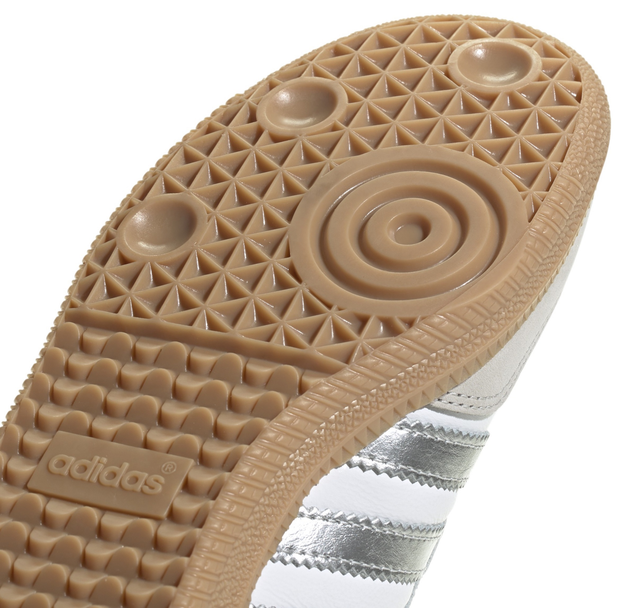adidas Women's Samba OG Shoes - White/Silver/Gum - View 3