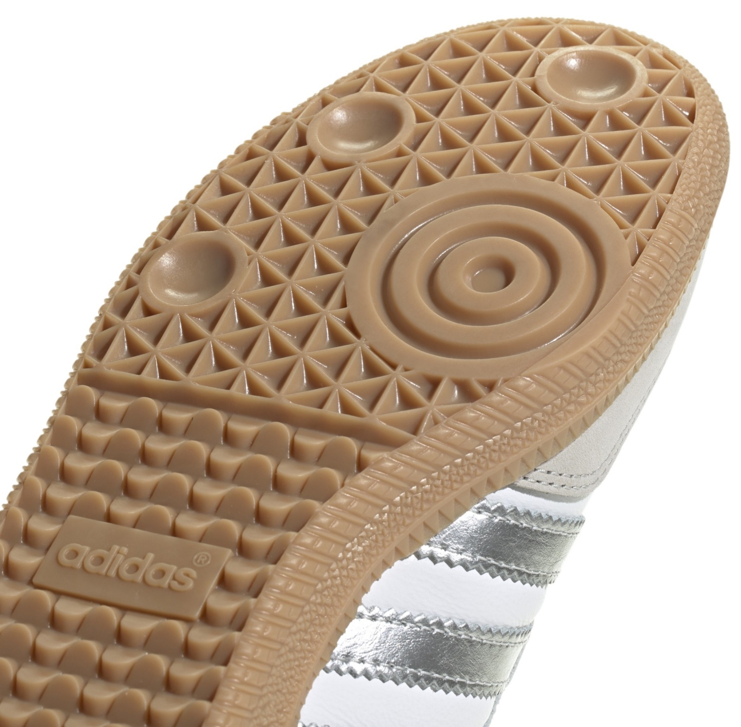 adidas Women's Samba OG Shoes - White/Silver/Gum - View 3