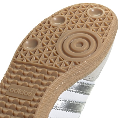 adidas Women's Samba OG Shoes - White/Silver/Gum - View 3