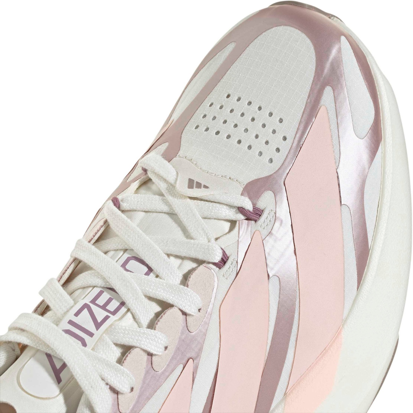 adidas Women's Adizero EVO SL EXO  Running Shoes - White/Blush Pink - View 7