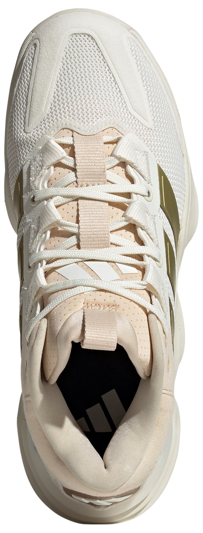 adidas Women's Court Stabil Volleyball  Shoes - White/Gold - View 2