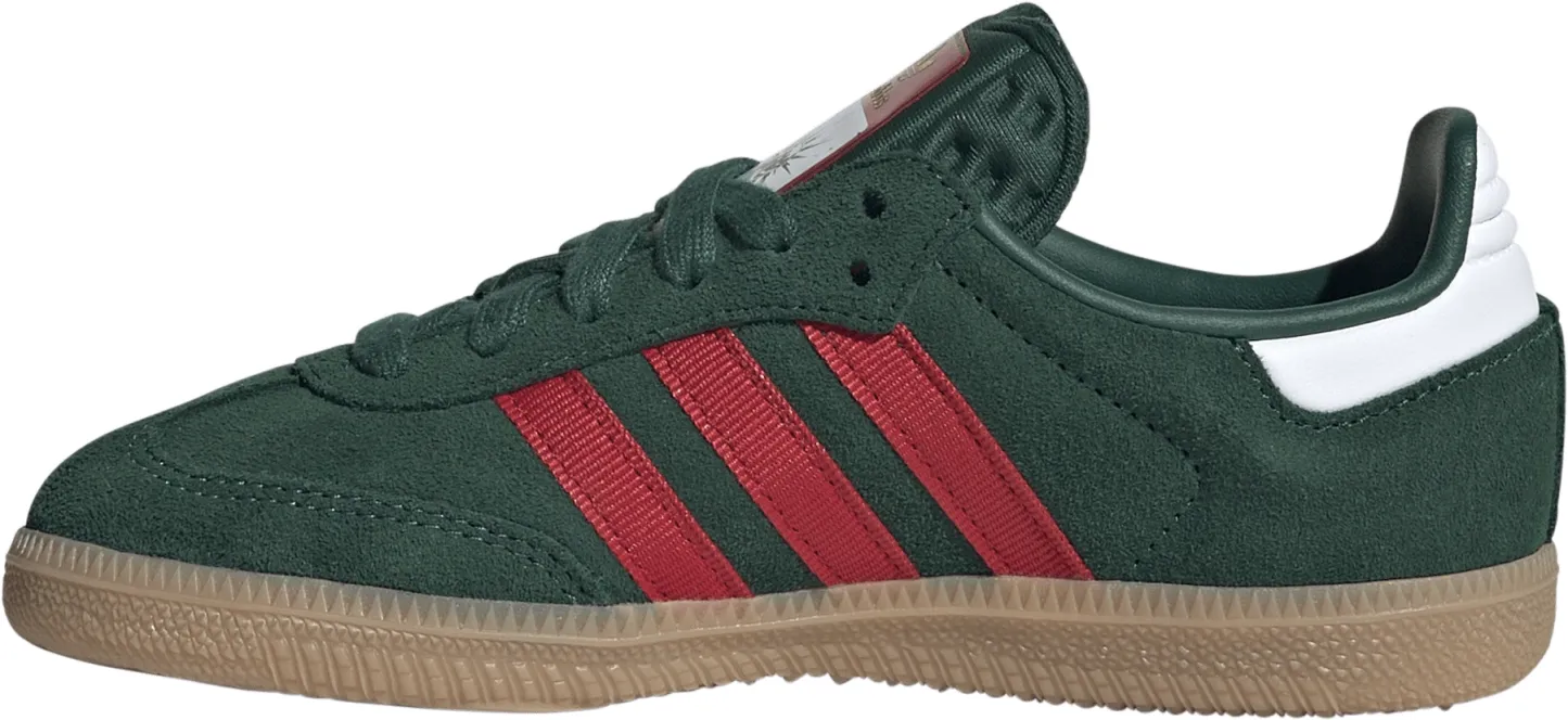 adidas Kids' Preschool FIFA World Cup Samba OG Shoes - Team Dark Green/Better Scarlet/Gum - View 4